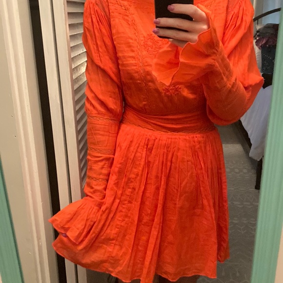 Free people ORANGE 🍊 DRESS!!! - Picture 5 of 5